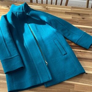 Teal Women's J. Crew Factory City Coat